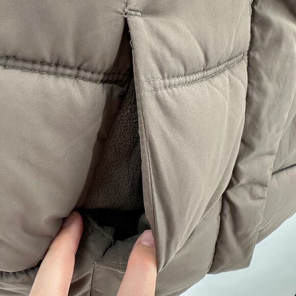 Gap Brown Snap Zipper Front Closure Lined Puffer Vest Women's Size Medium FLAWED - Picture 4 of 12